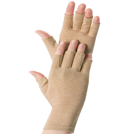 1Pair Copper Arthritis Gloves Half Finger Gloves Fingerless Gloves for Women Compression Gloves for Arthritis,Carpel Tunnel Pain