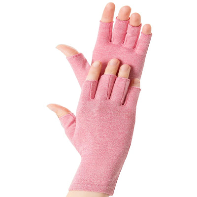 1Pair Copper Arthritis Gloves Half Finger Gloves Fingerless Gloves for Women Compression Gloves for Arthritis,Carpel Tunnel Pain