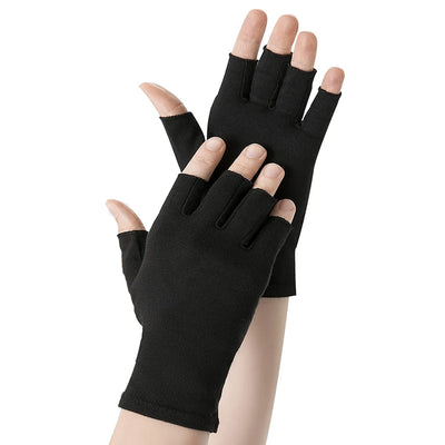 1Pair Copper Arthritis Gloves Half Finger Gloves Fingerless Gloves for Women Compression Gloves for Arthritis,Carpel Tunnel Pain